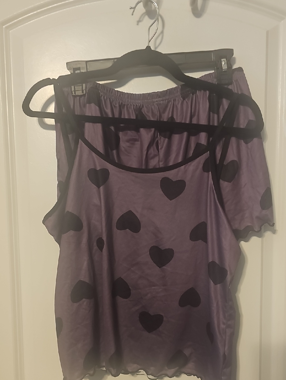 Purple Heart Print Women's Sleep Top - Unbranded